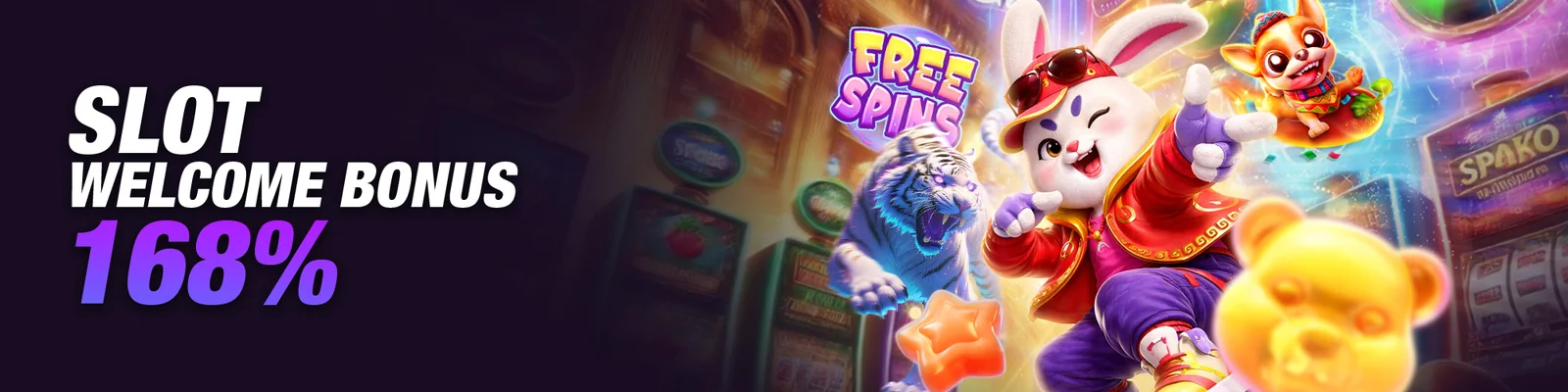 MCC888 slot welcome bonus 168 percent banner